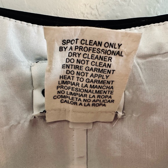 Nordstrom Formal Strapless Dress Black White Satin Gown With Tool SZ 13/14 NEW - Picture 12 of 16